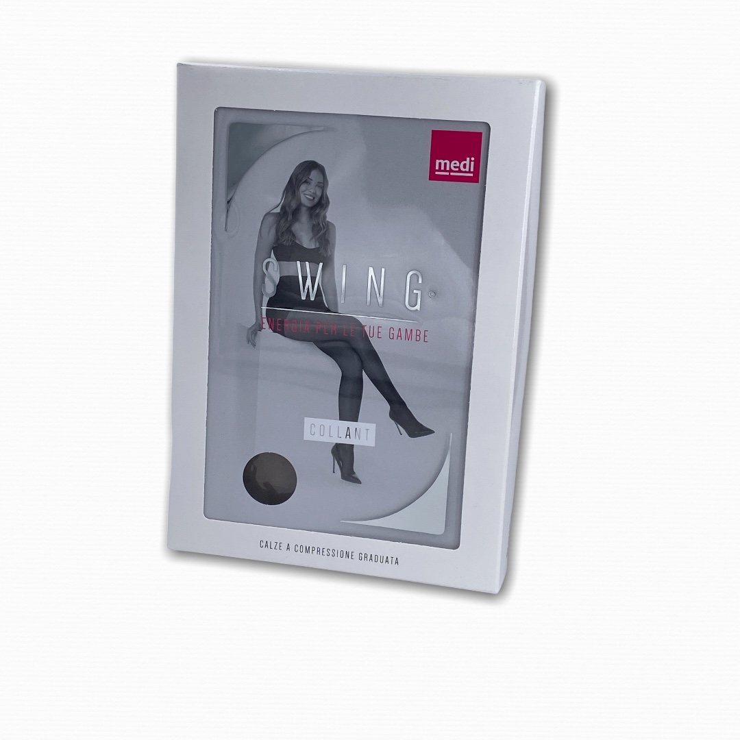 Medi Gambaletti Swing Classic 70den (14mmHg) natural 1 Medi Collant Swing Sensation nero 140den (18mmHg)