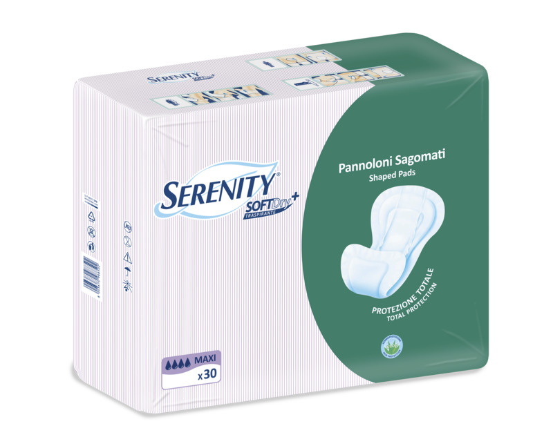 Serenity Pannolone Sagomato Soft Dry+ con aloe Maxi 2 Serenity pannoloni sagomati