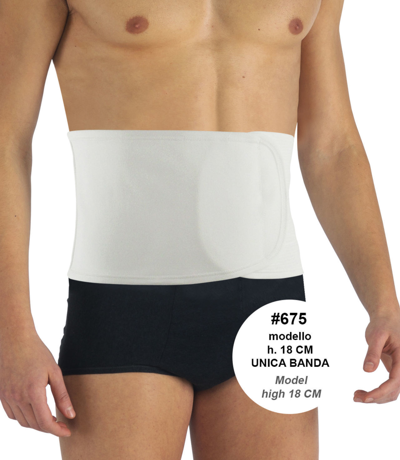 Fascia addominale regolabile h. 18 cm 675 Pavis